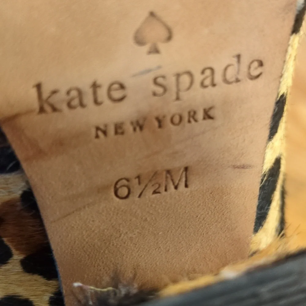 Kate Spade Leopard Print Calf Fur Ankle Bootie Size 6.5 - Picture 3 of 13
